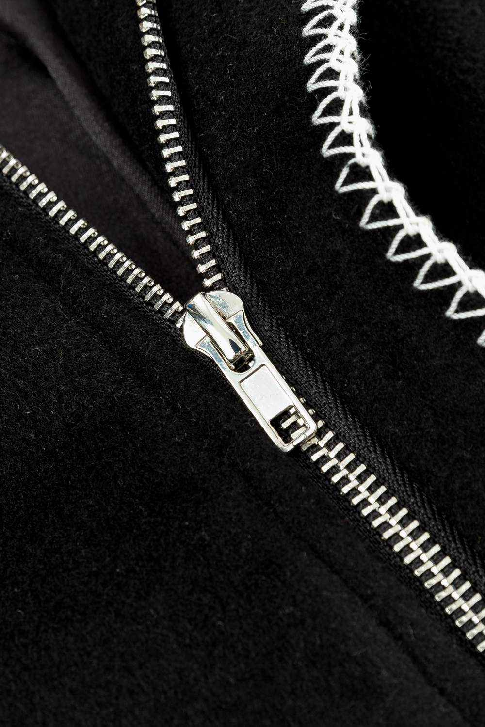 Chinese Motif Felted Wool Coat