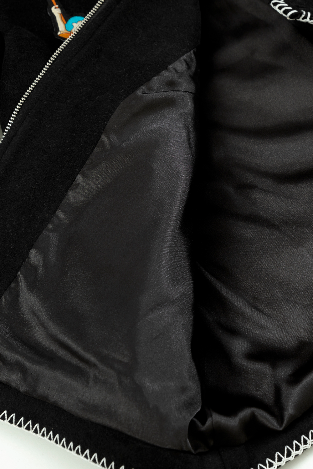 Chinese Motif Felted Wool Coat