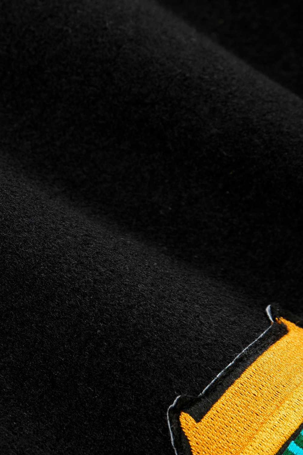 Chinese Motif Felted Wool Coat