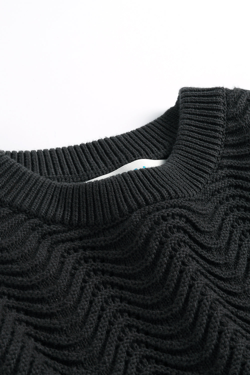 Black Shale Stitch Sweater
