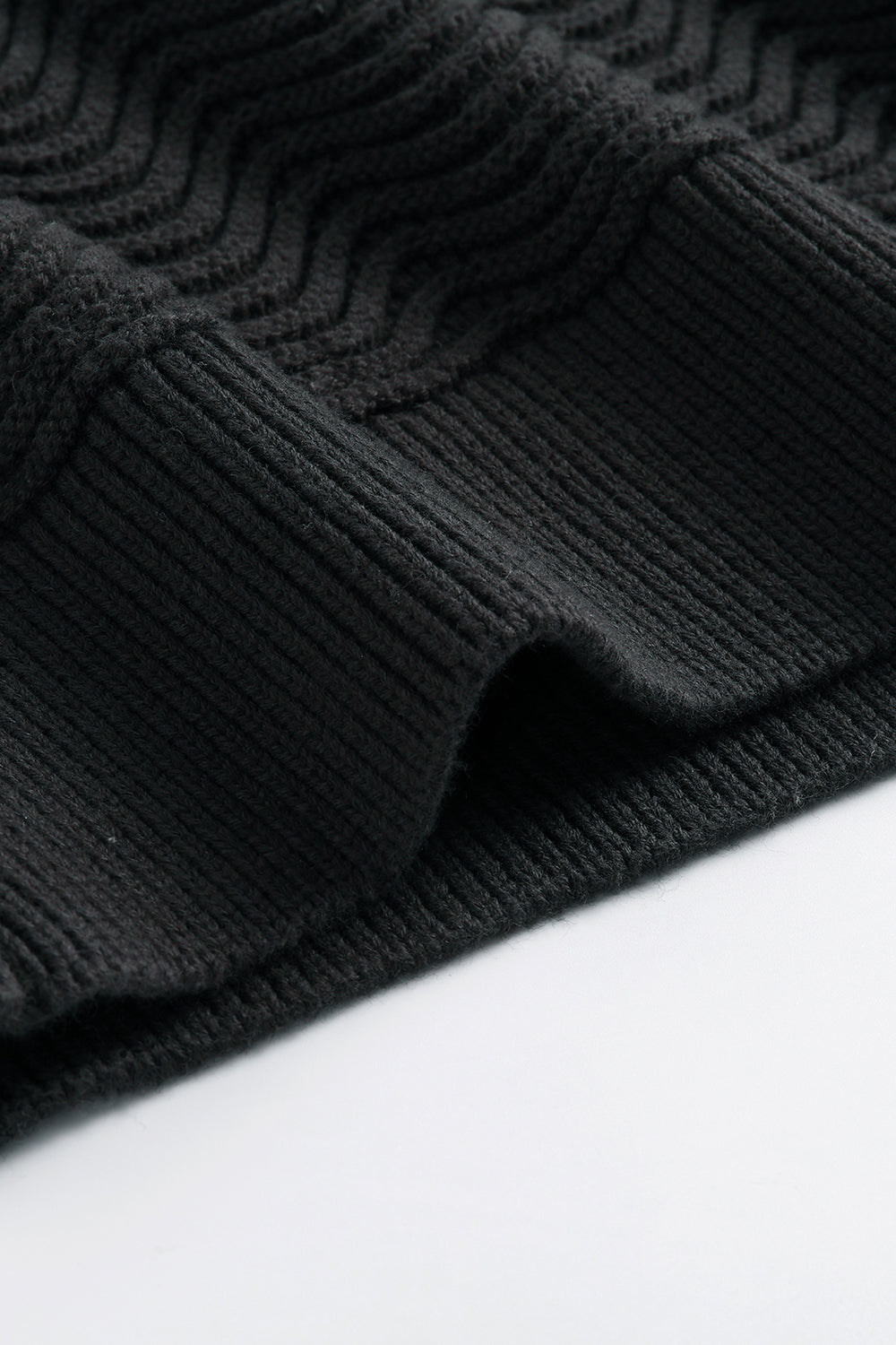 Black Shale Stitch Sweater