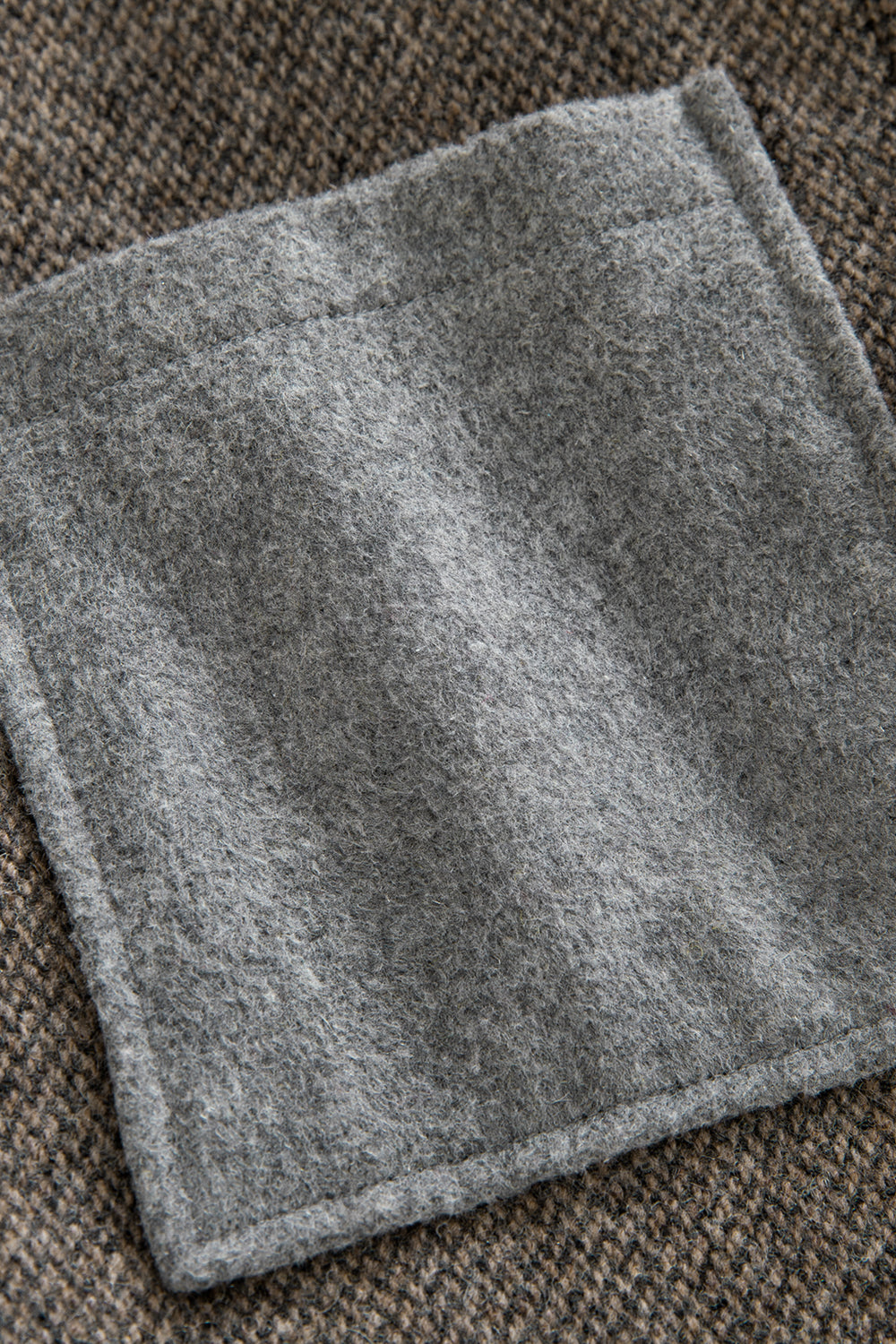 Contrast Collar Wool Jacket