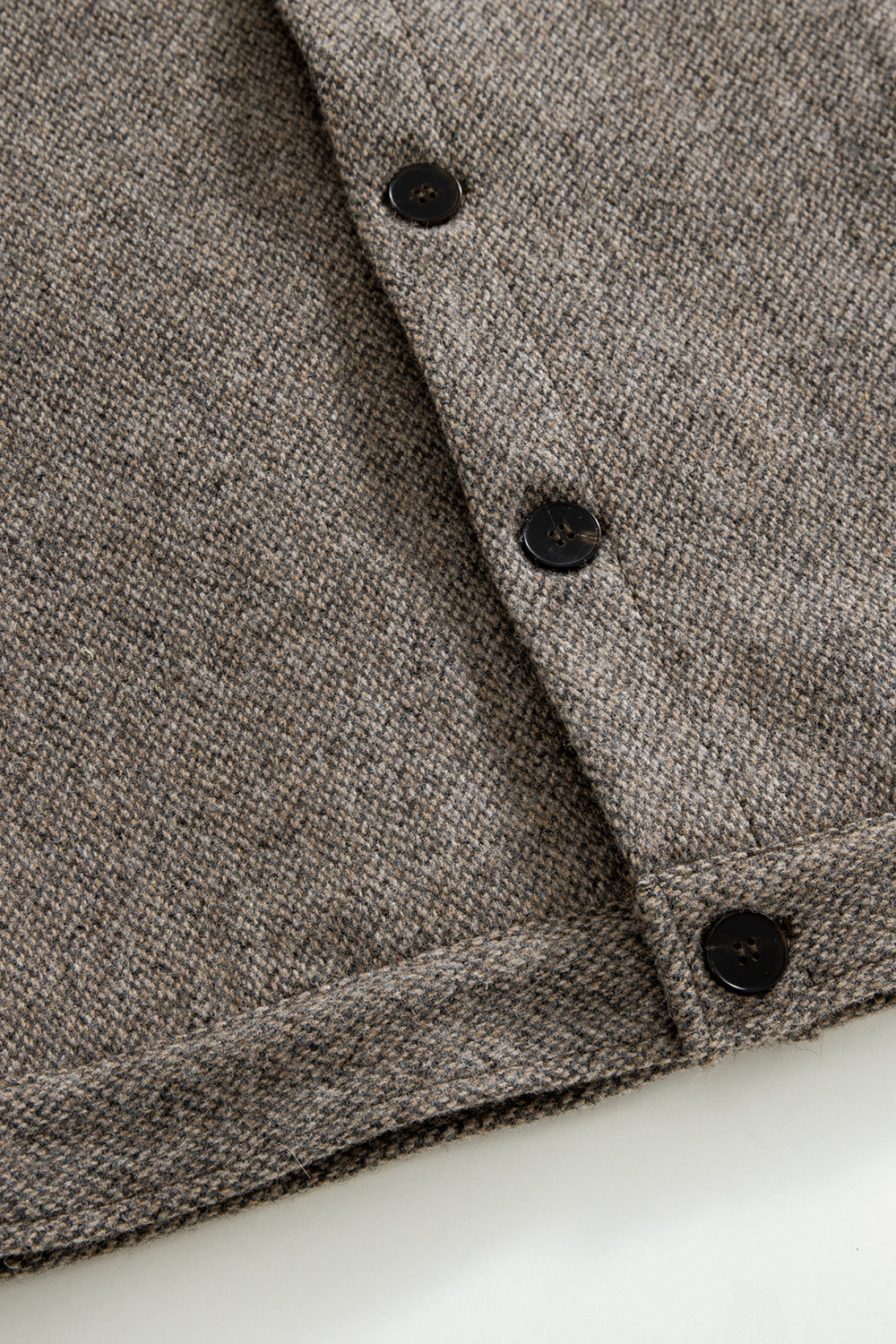 Contrast Collar Wool Jacket