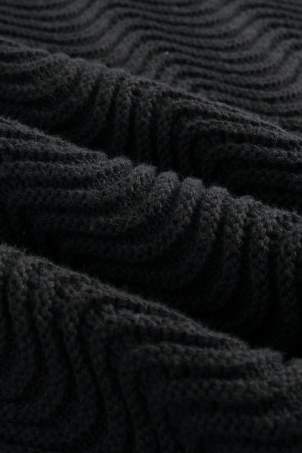 Black Shale Stitch Sweater