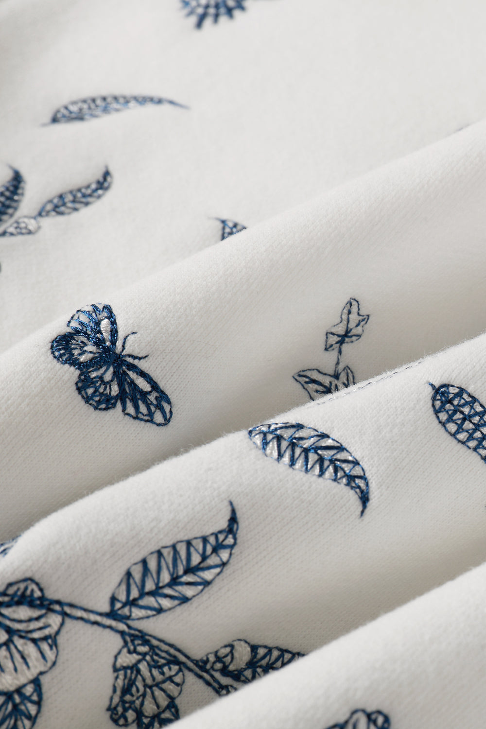 Fine China Embroidery Crewneck