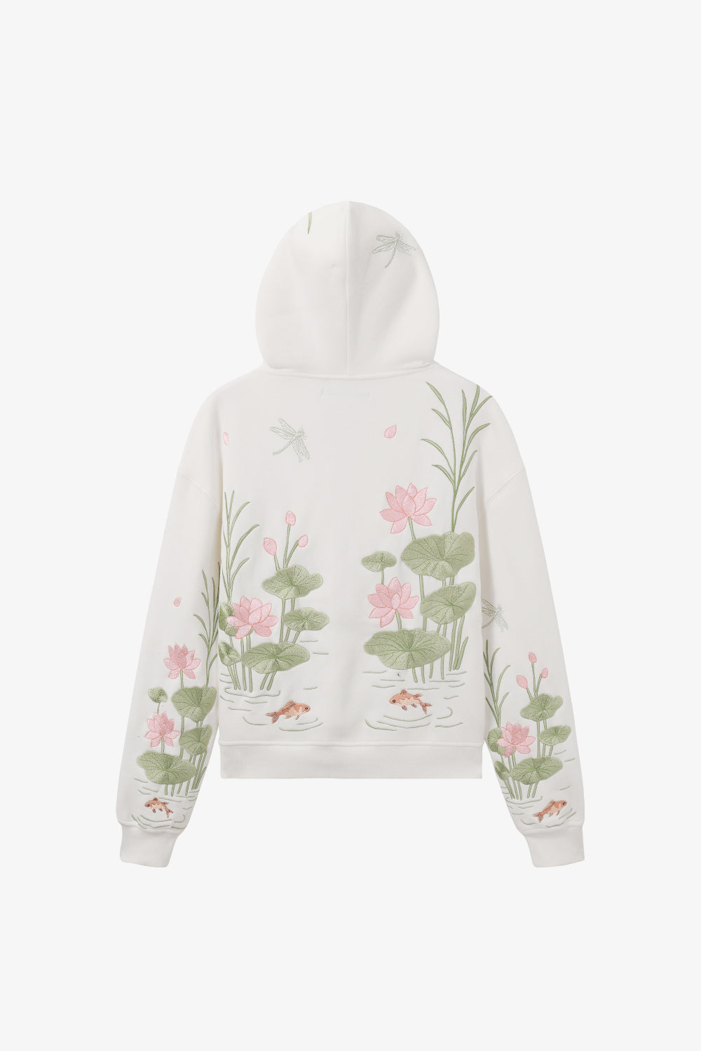 Lotus Garden Embroidery Hoodie