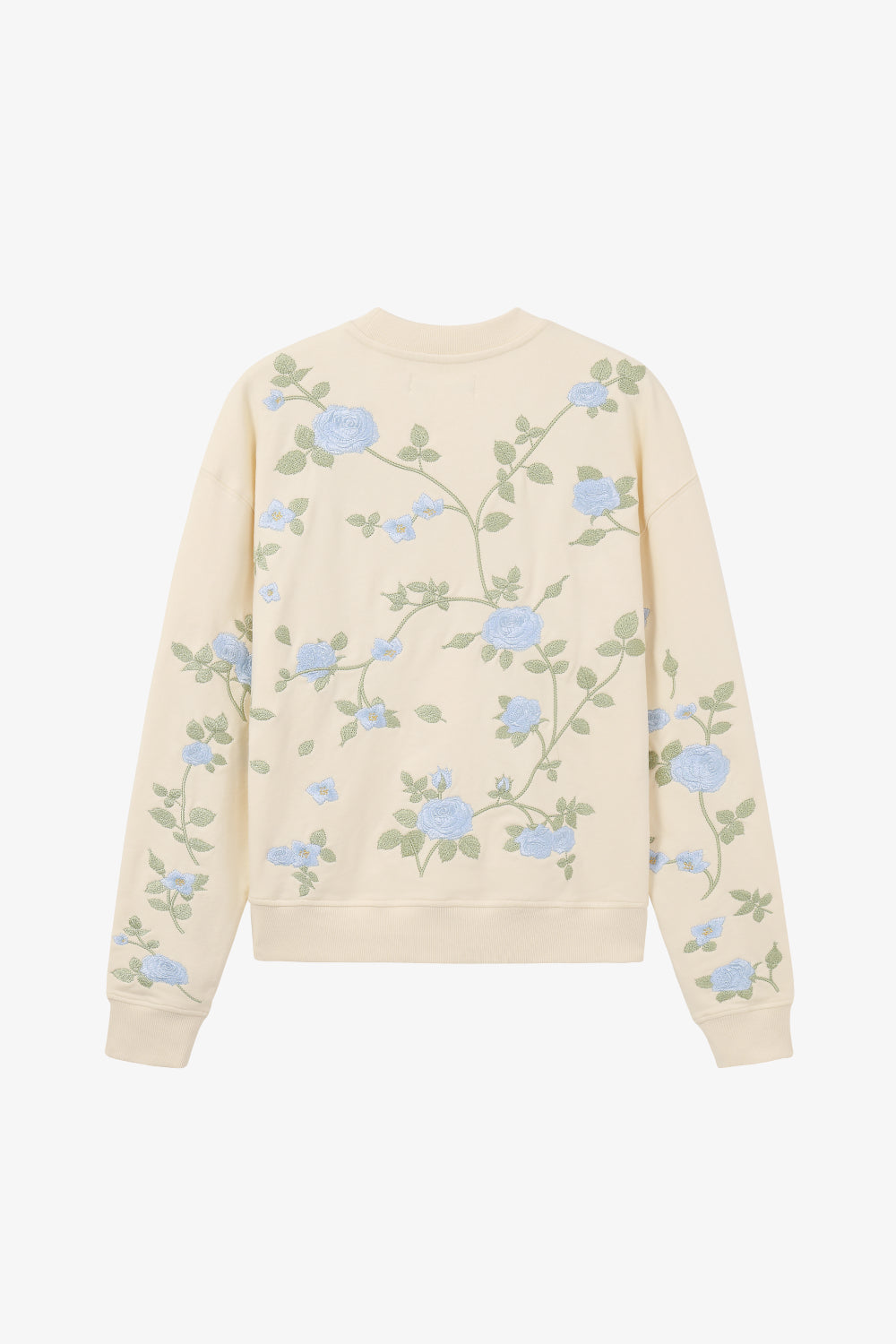 Blue Rose Vine Crewneck