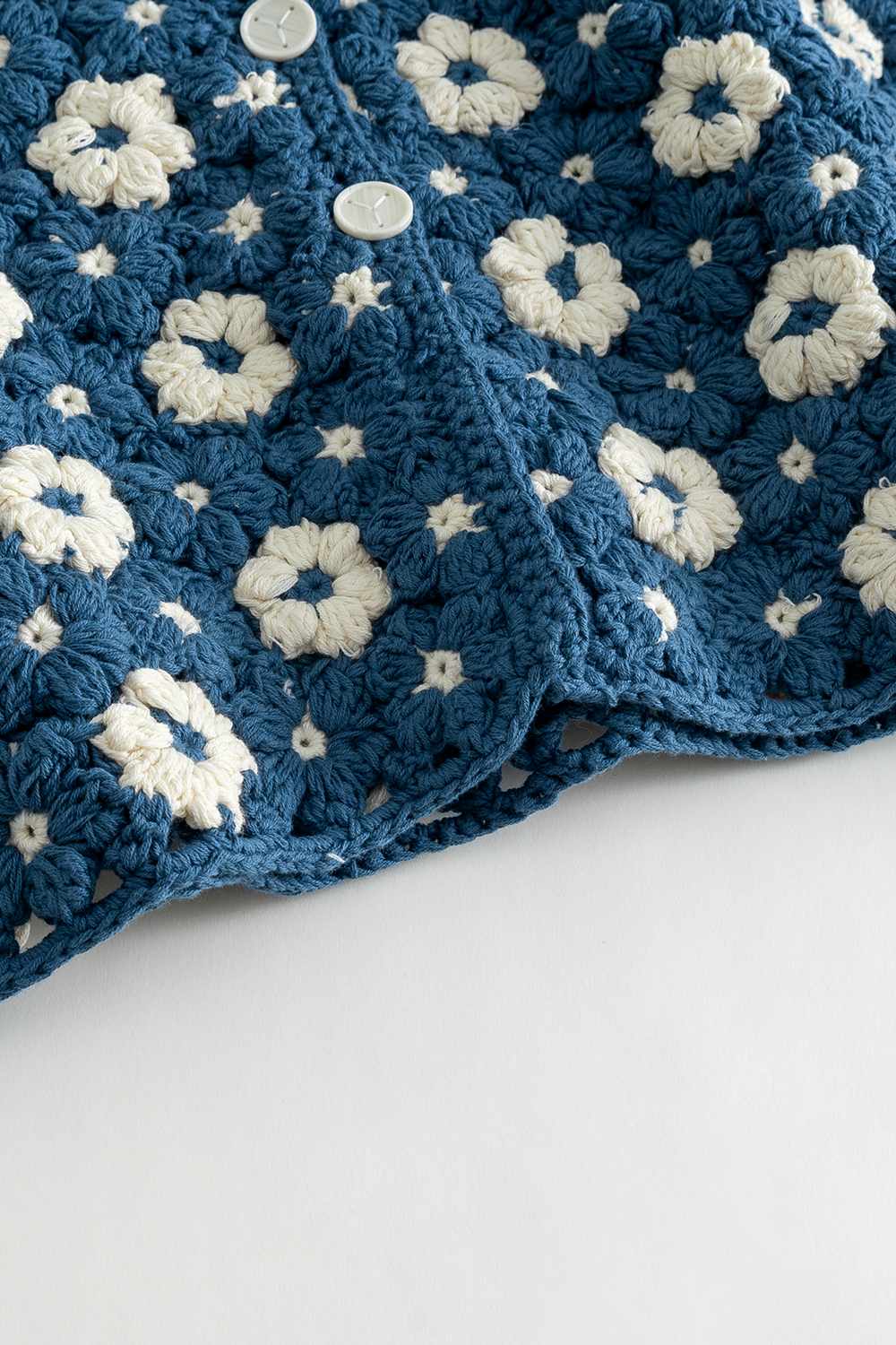 Hand Crocheted Flower Shirt