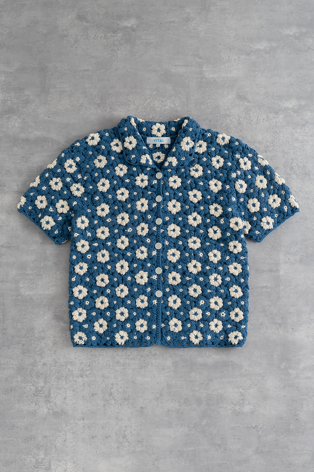 Hand Crocheted Flower Shirt