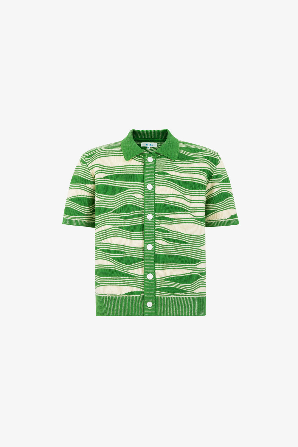 Verdant Wave Knit Shirt