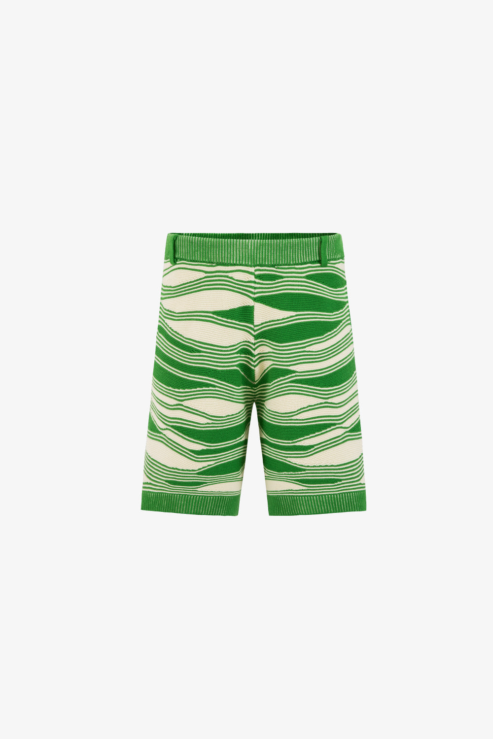 Verdant Wave Knit Shorts