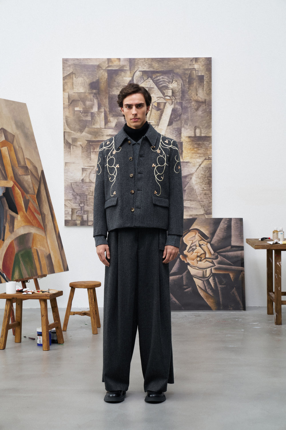 Herringbone Tweed Jacket