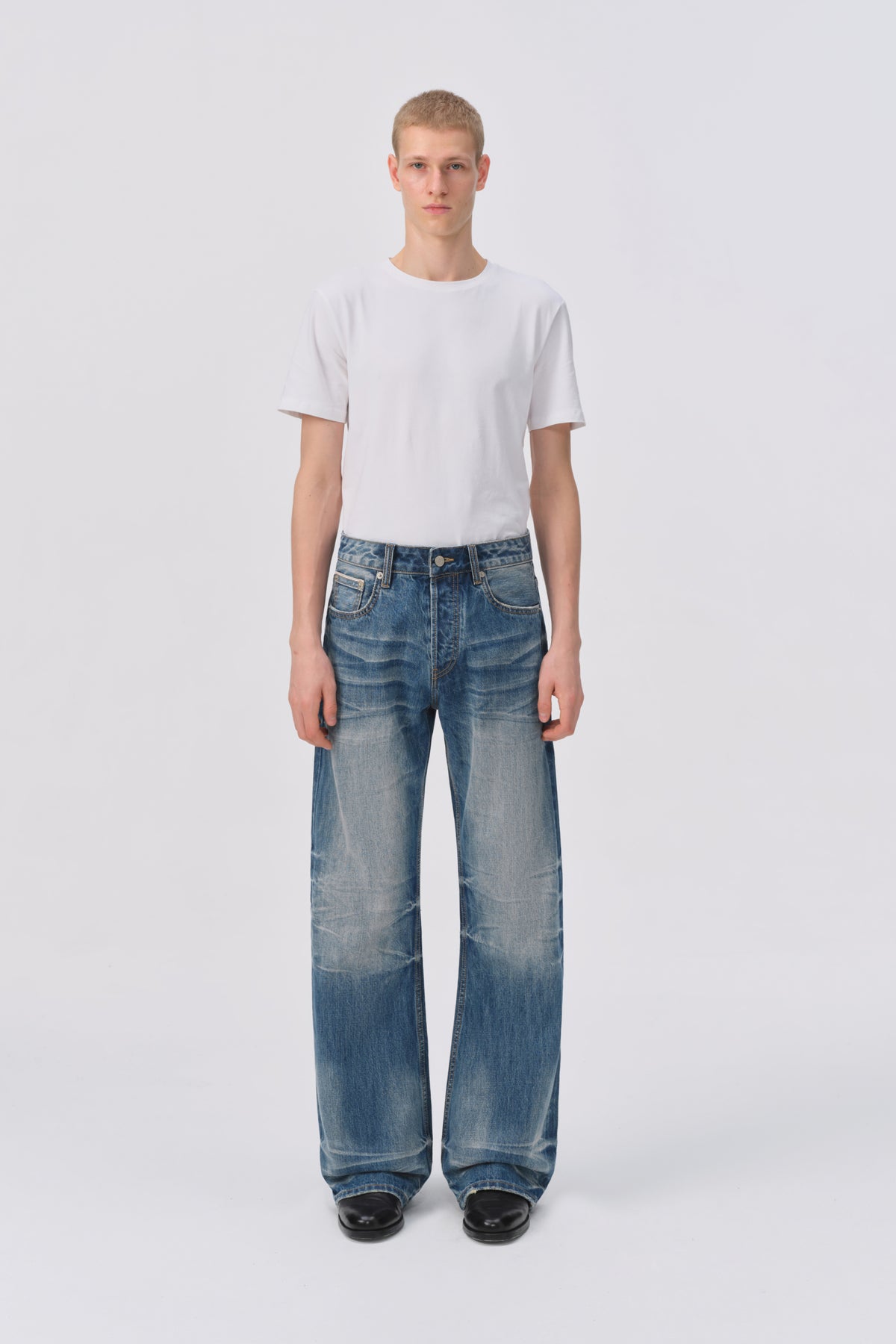Vintage Wash Slub Selvedge Bootcut Denim