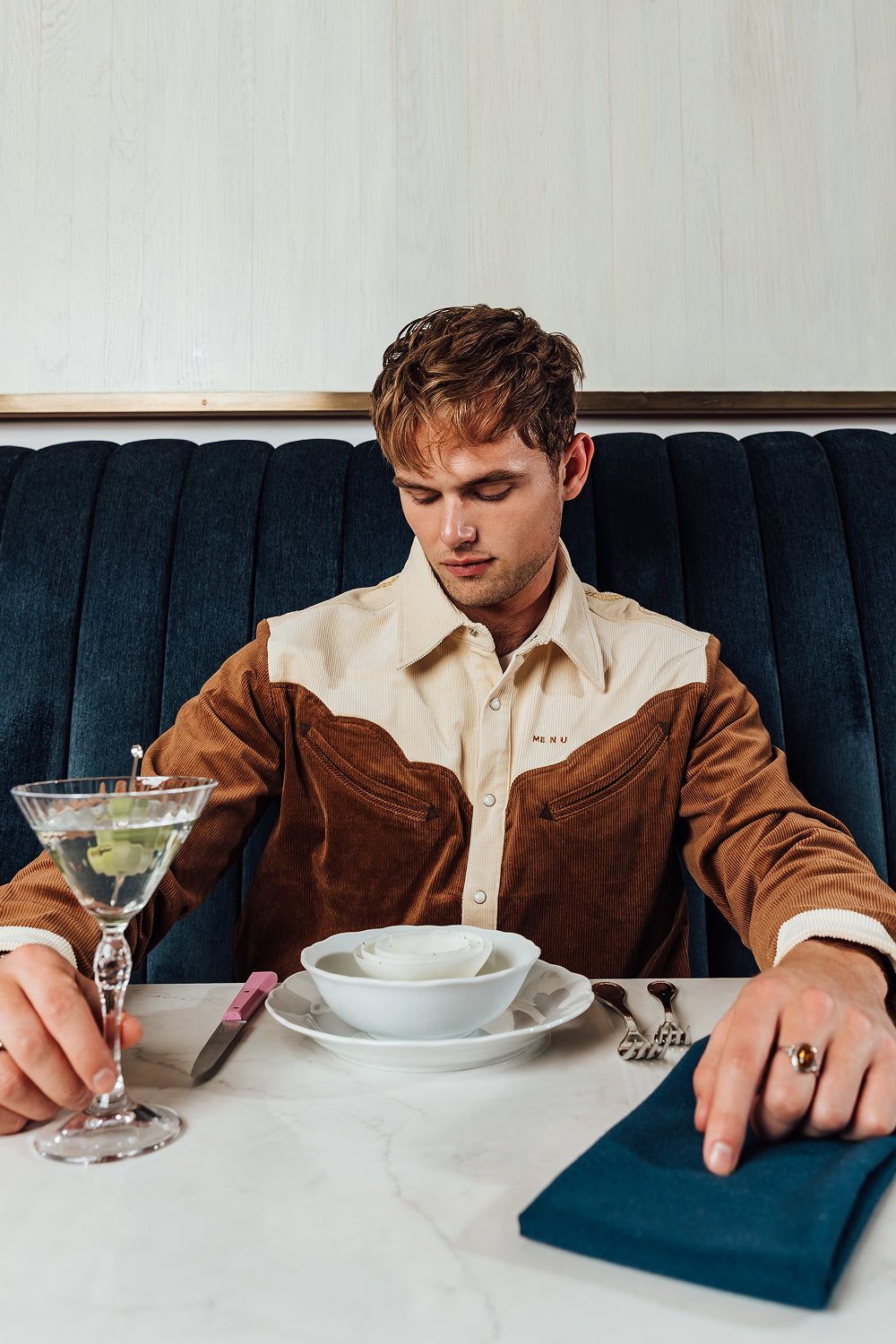 ME N U X Camphor Corduroy Western Shirt