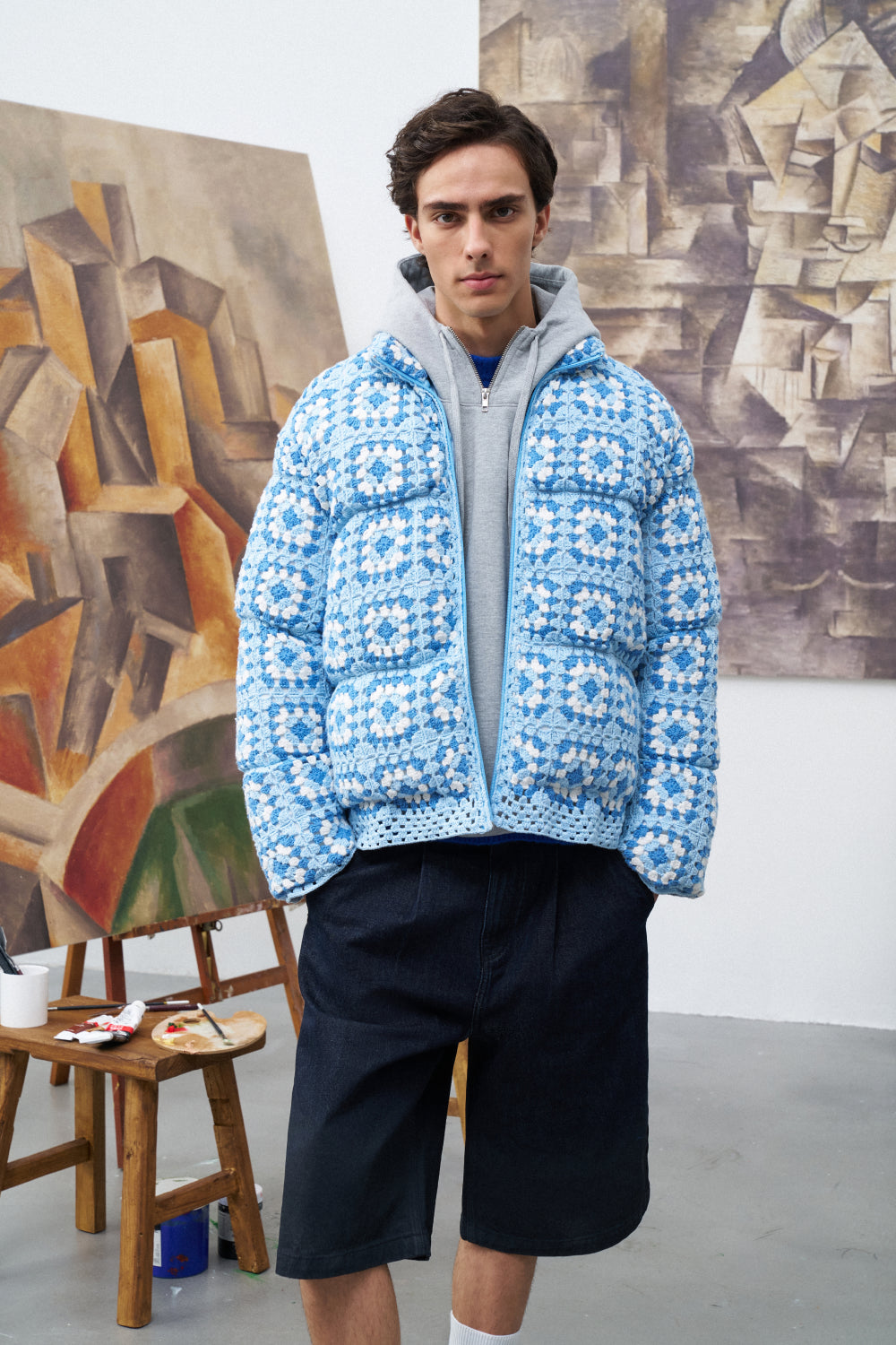 Crochet Square Puffer