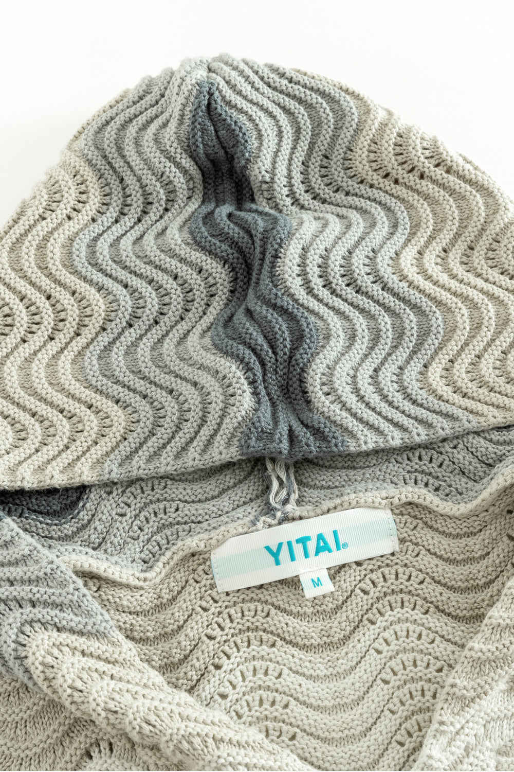 Dusk Wave Crochet Knit Hoodie