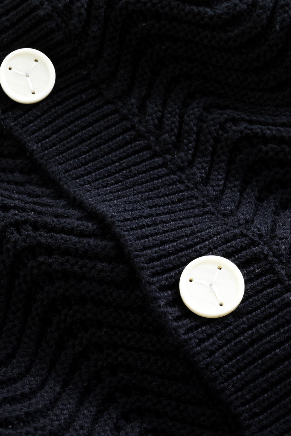 Black Shale Stitch Button Up