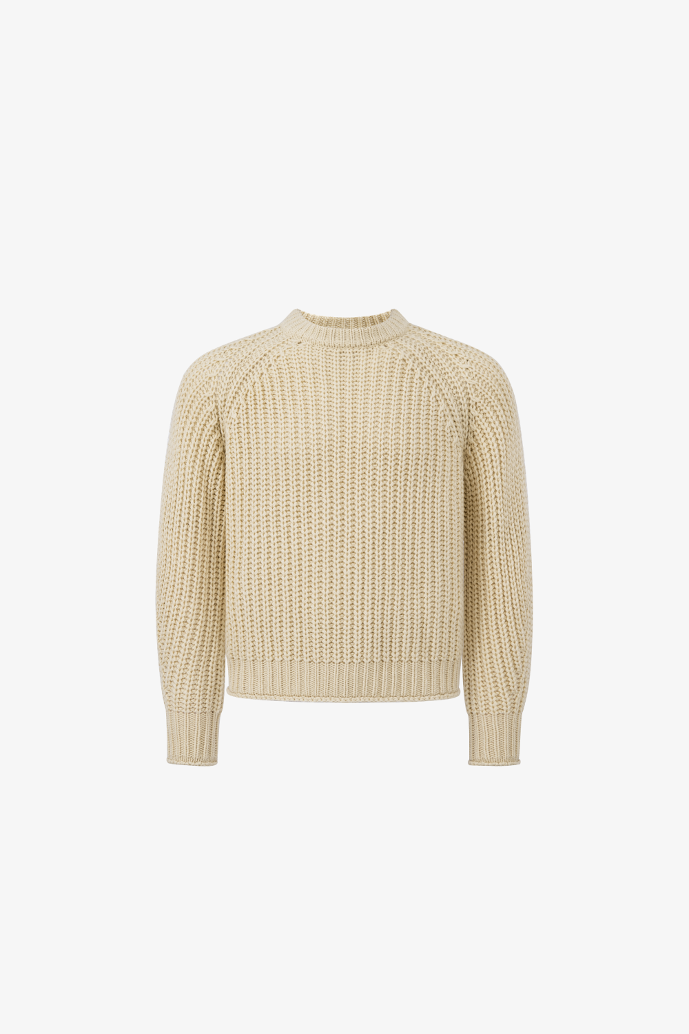 Waffle-Knit Crewneck Sweater