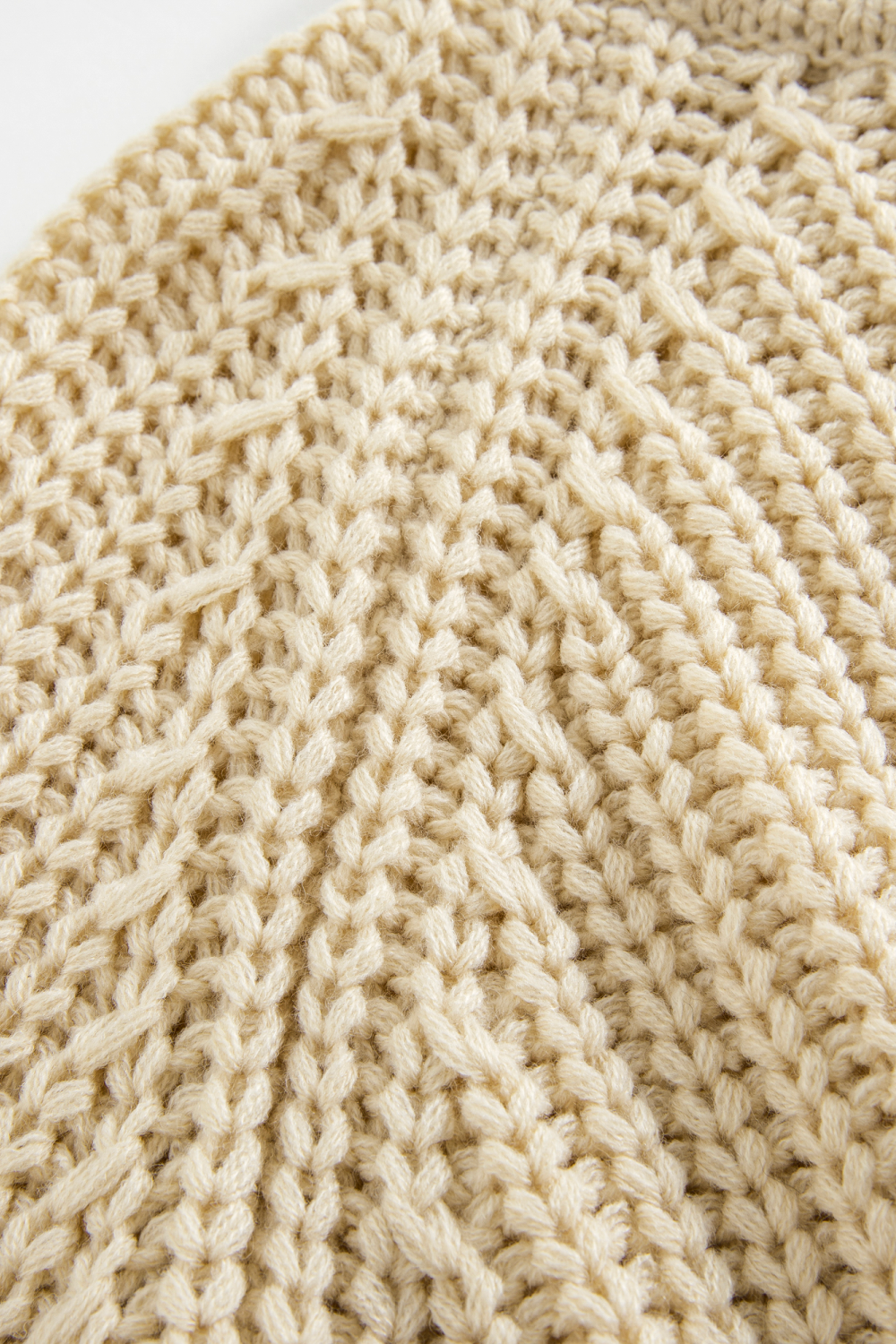 Waffle-Knit Crewneck Sweater