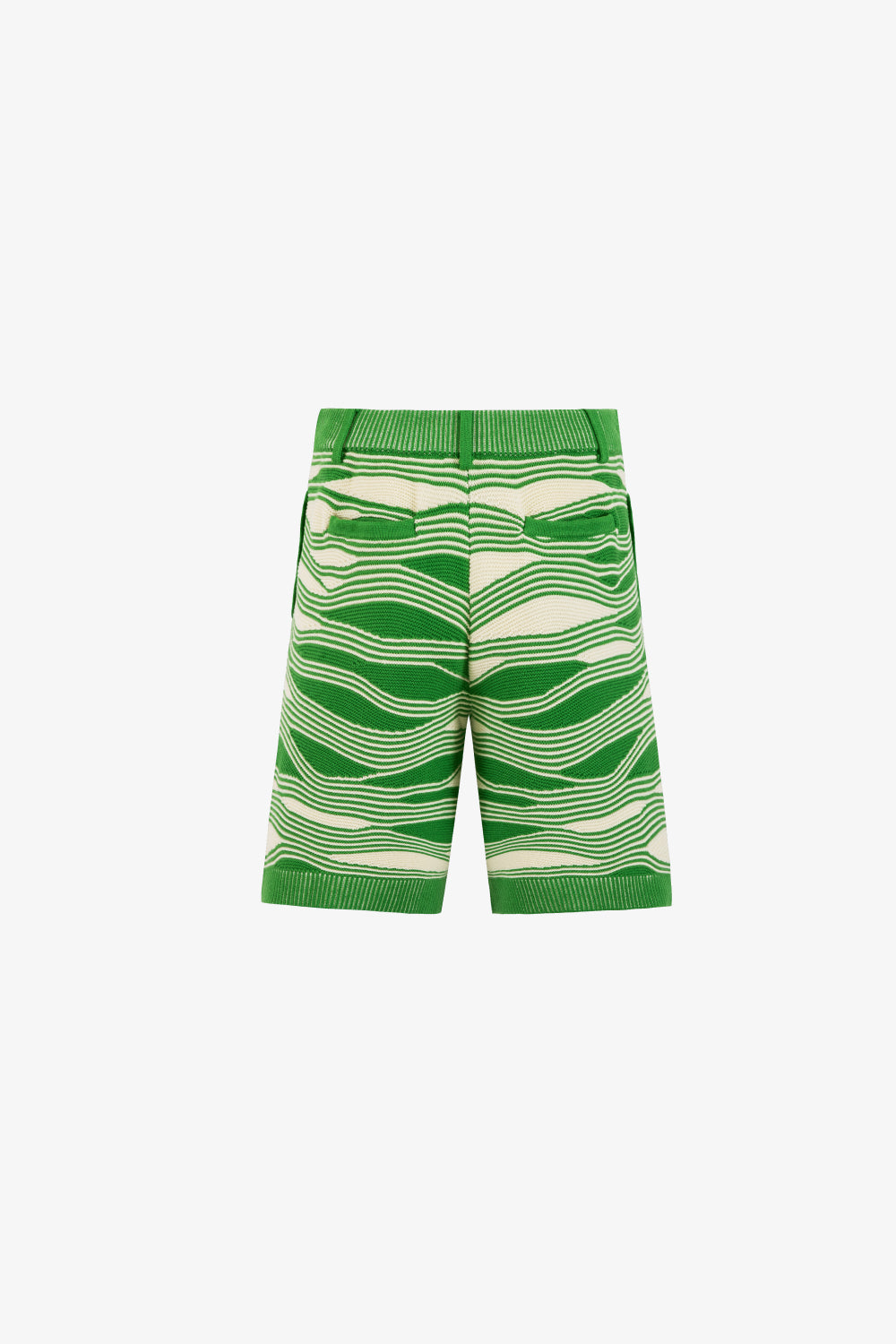 Verdant Wave Knit Shorts