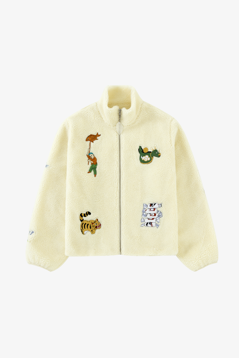 Chinese Motif Fleece Jacket