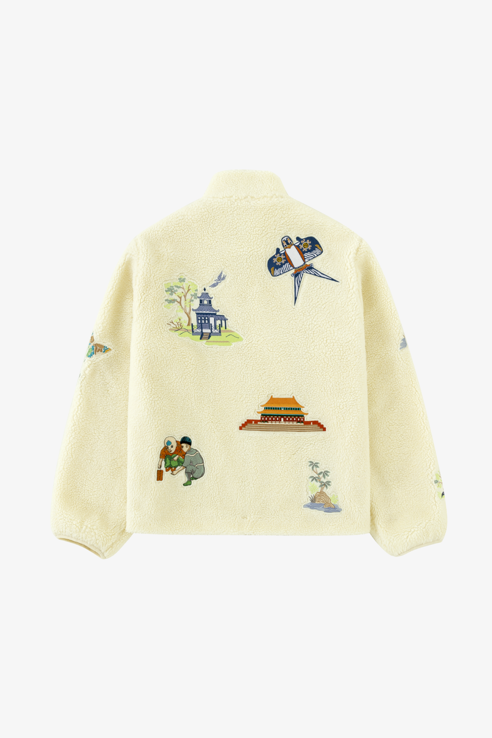 Chinese Motif Fleece Jacket