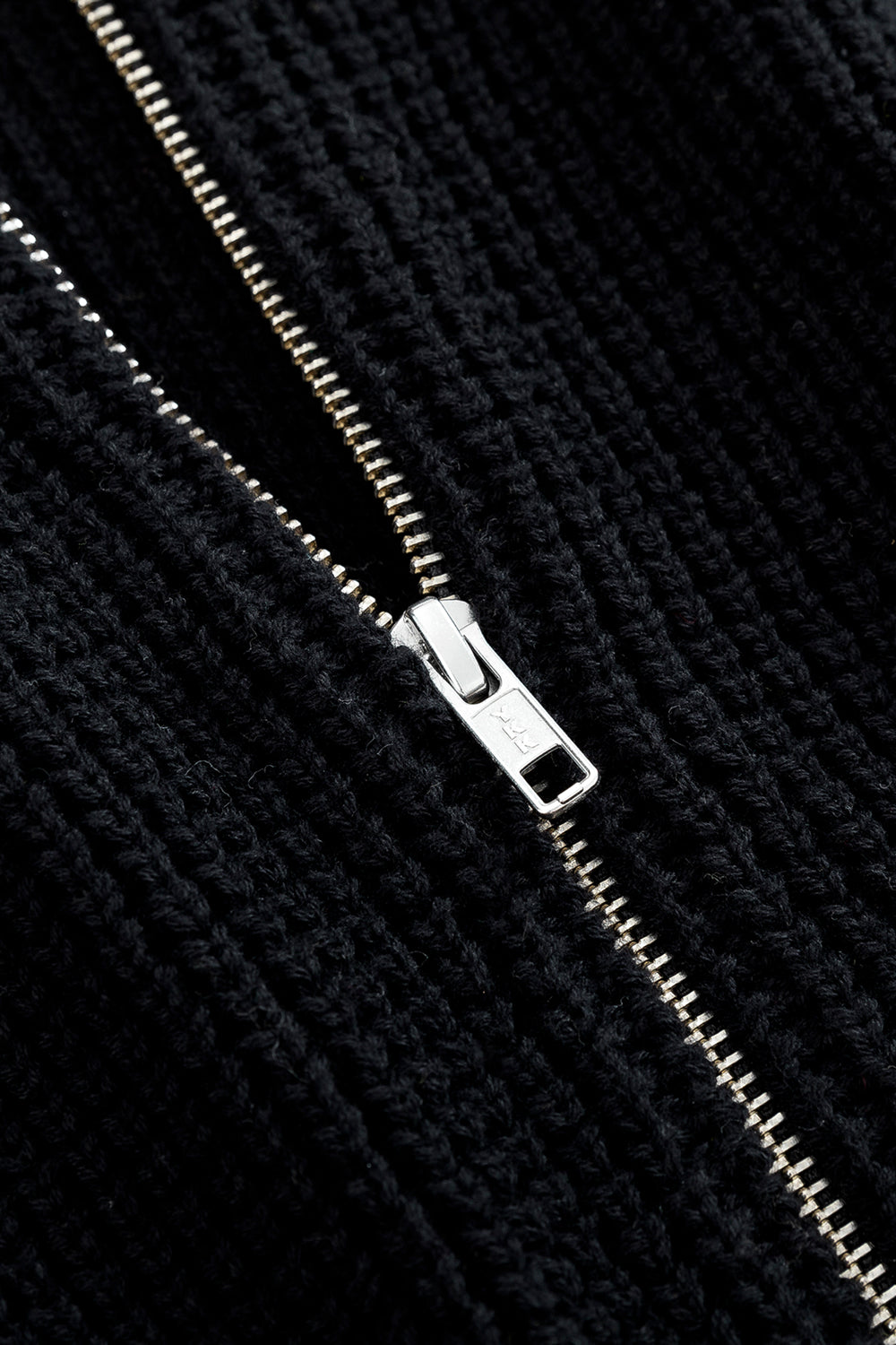 Waffle Knit Zip Hoodie