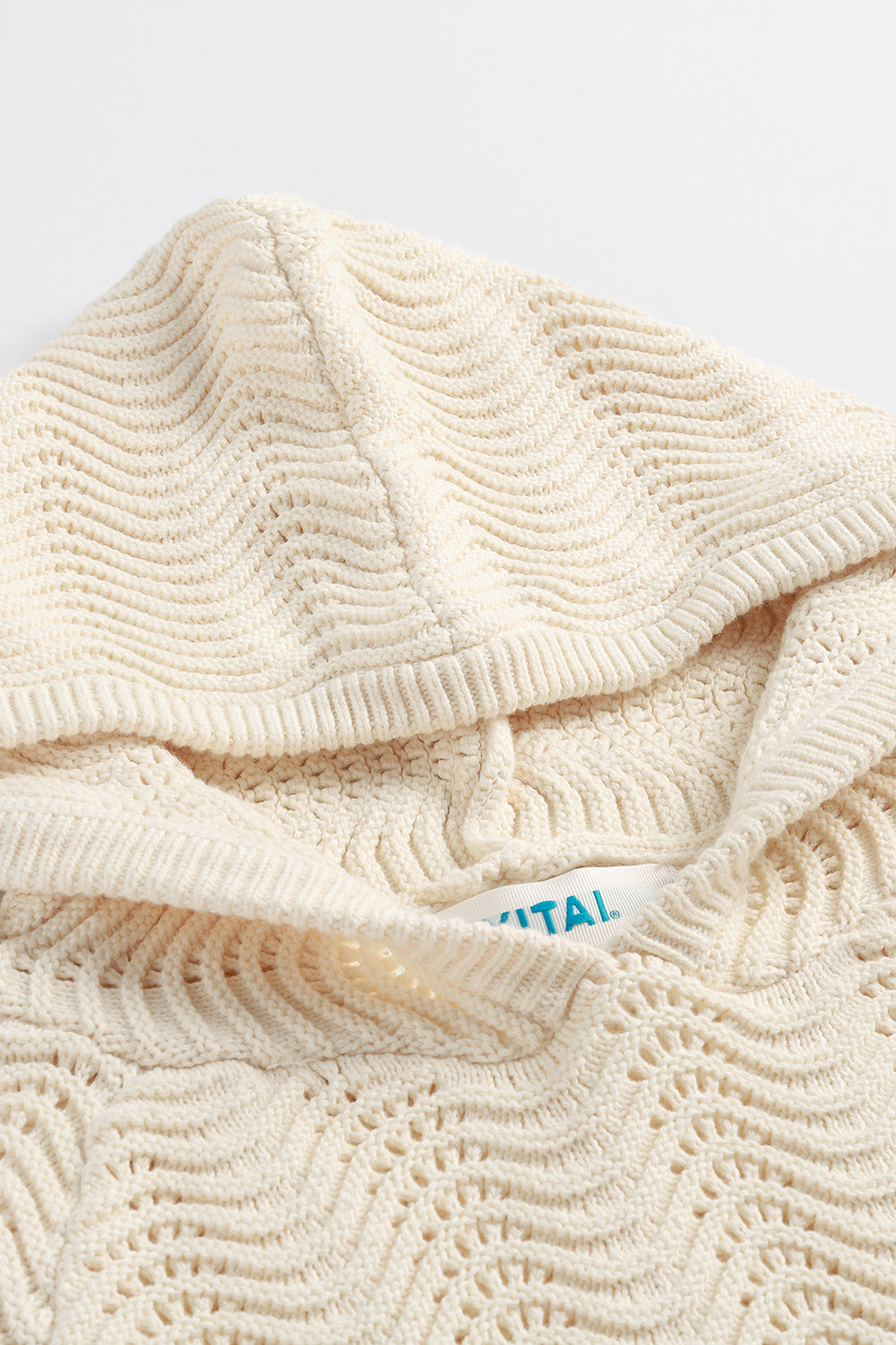Cream Shale Stitch Hoodie