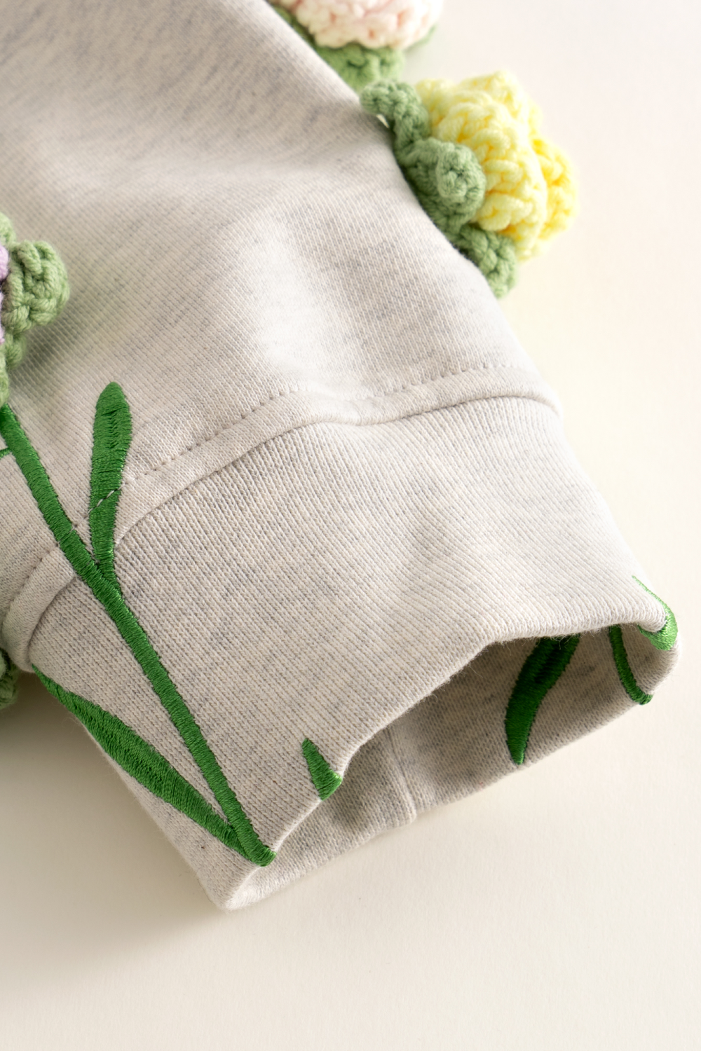 Crochet Applique Hoodie