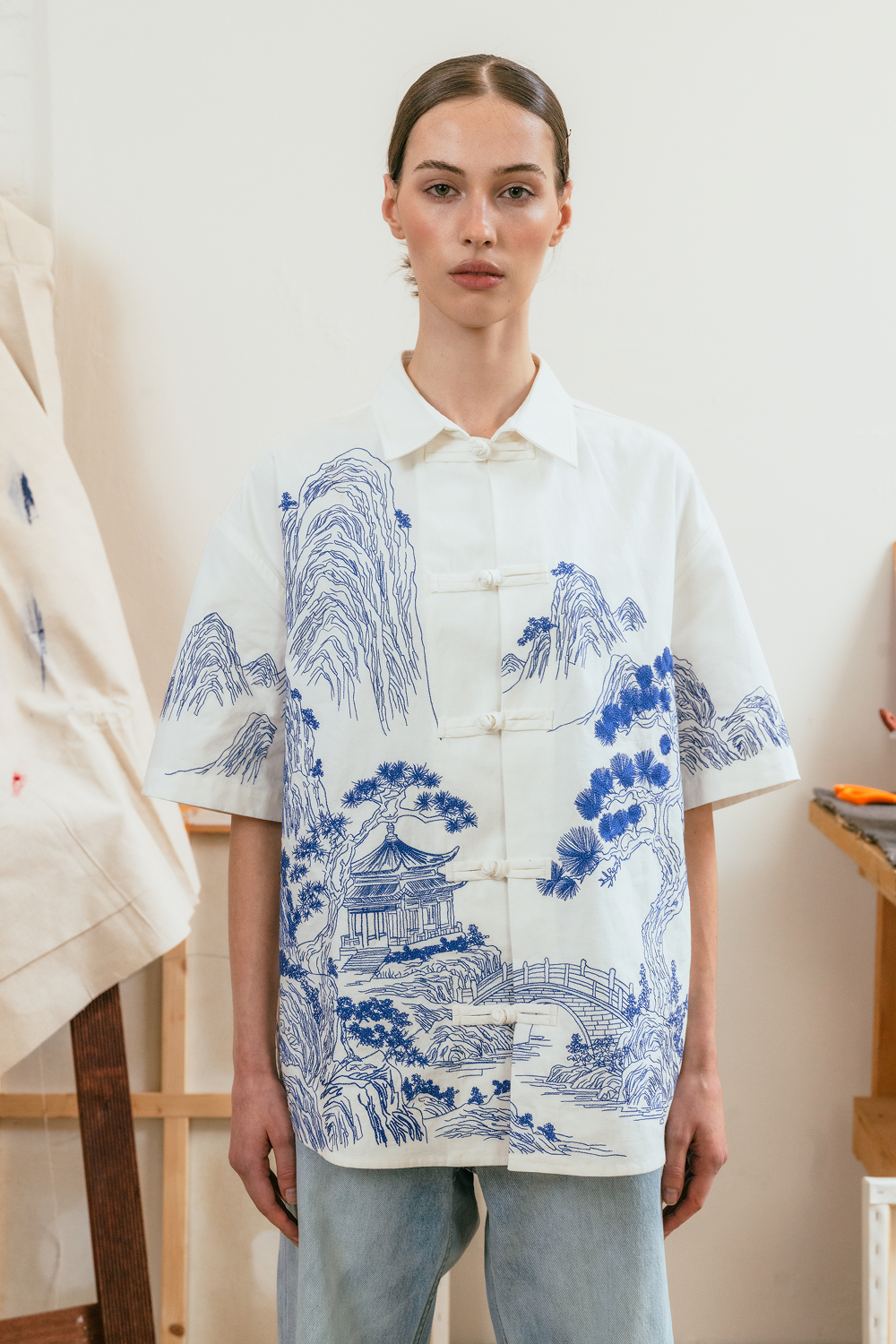 Chinoiserie Embroidery Shirt