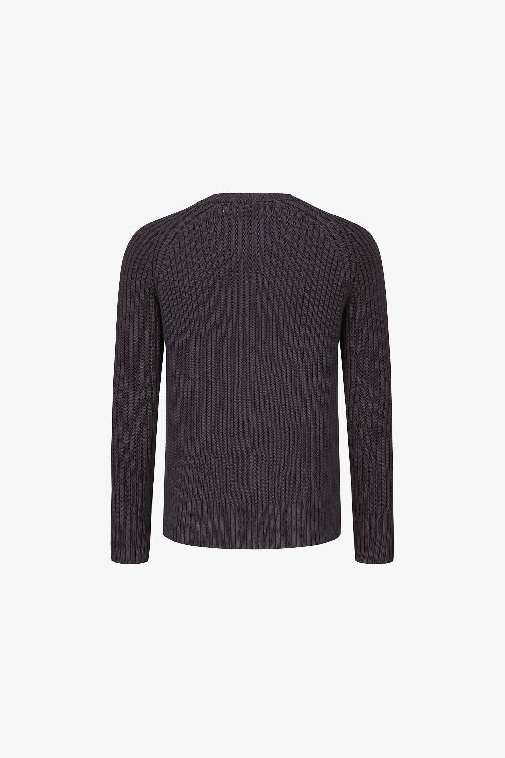 Black ribbed sweater on a white background