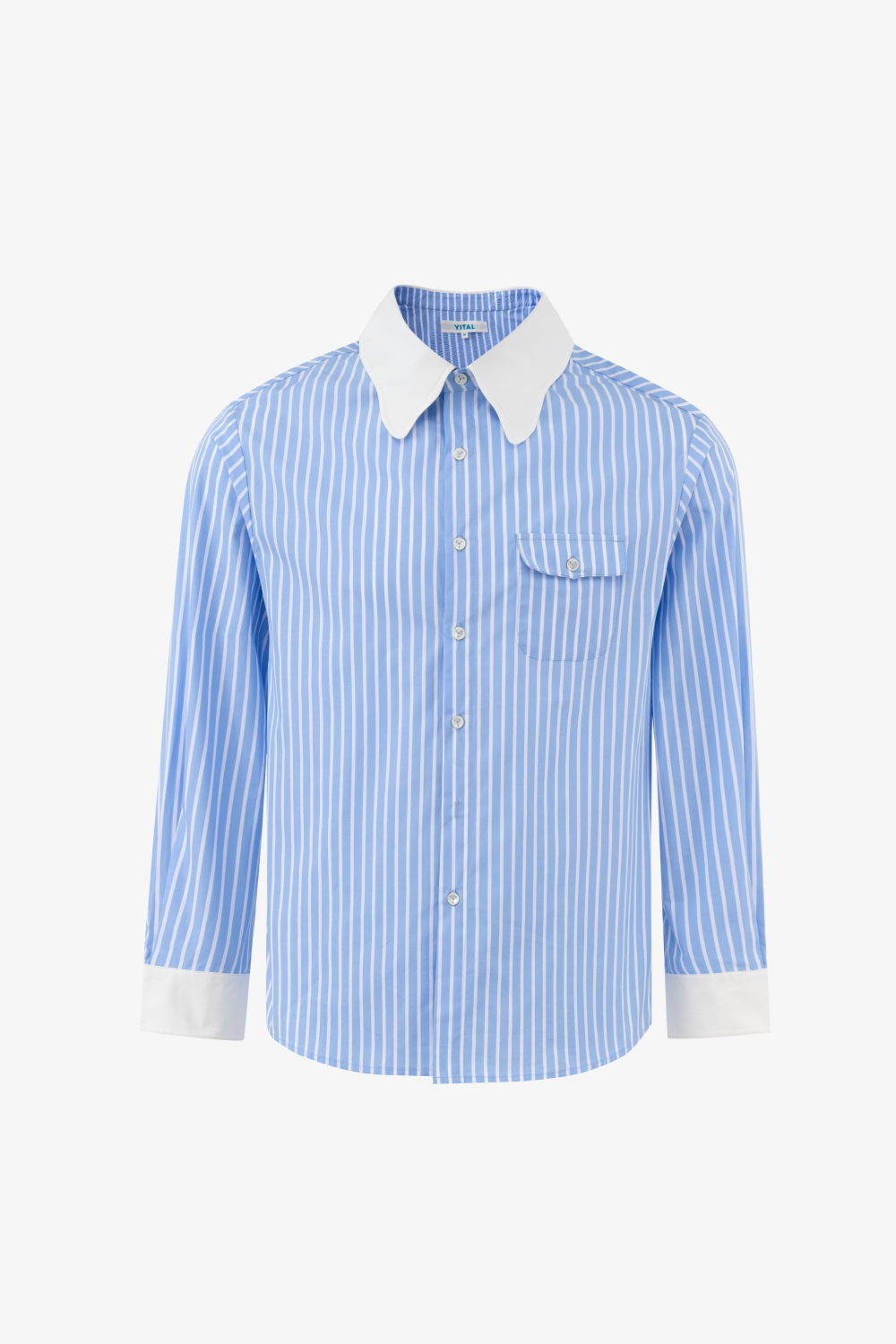 Vertical Stripe Button-Up