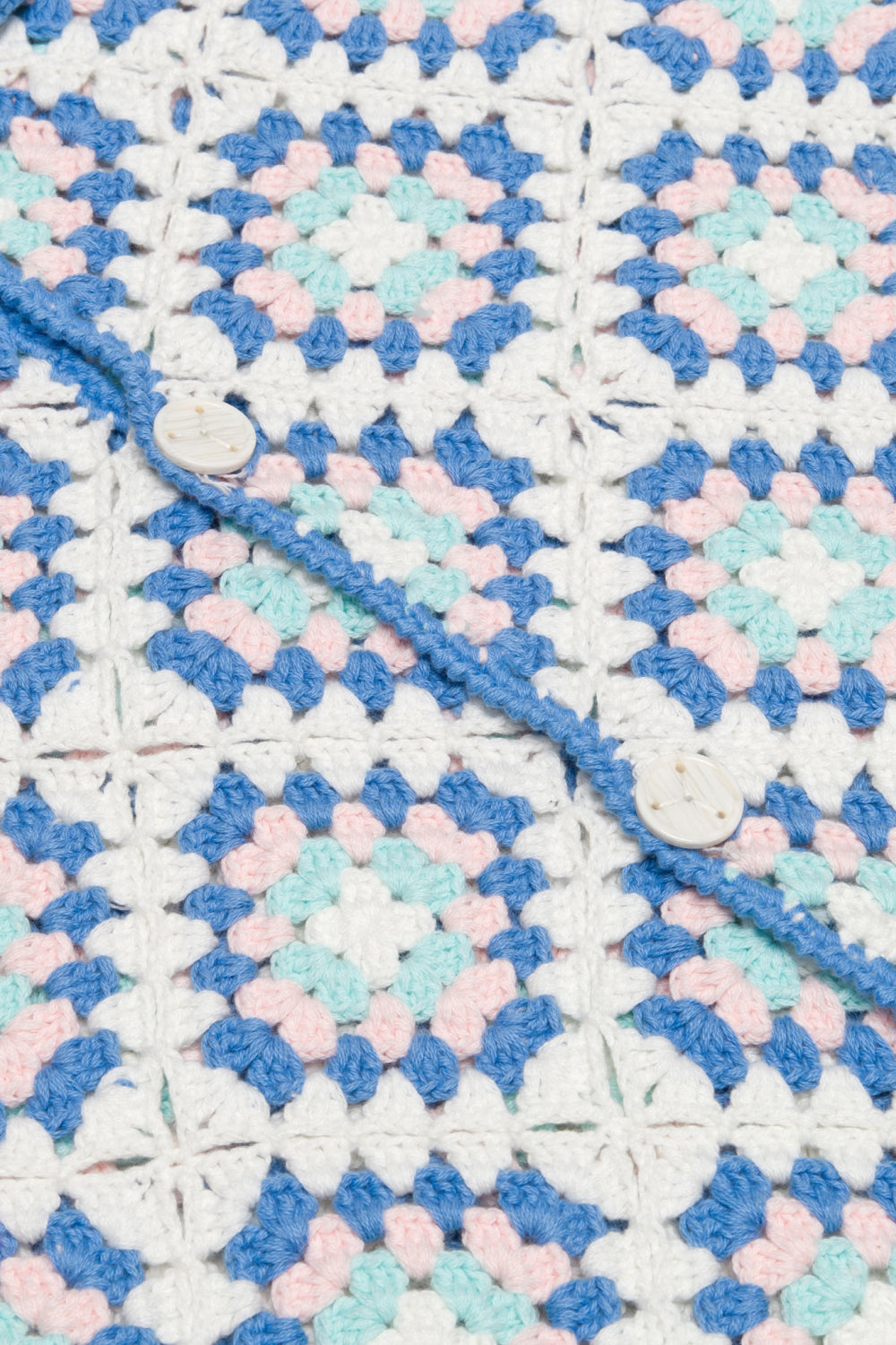 Hand Crochet Square Button-Up