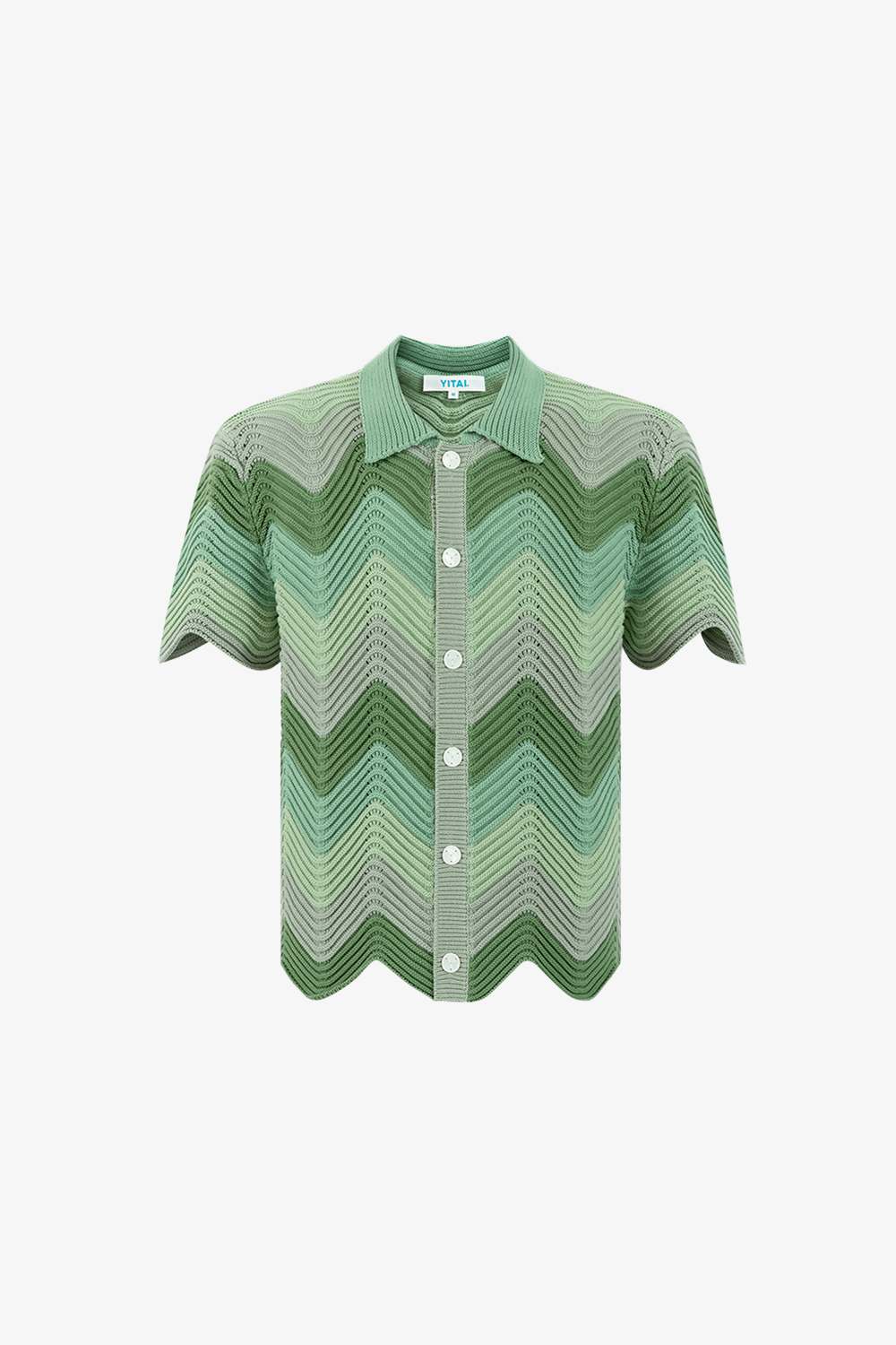 Chevron Green Knit Shirt