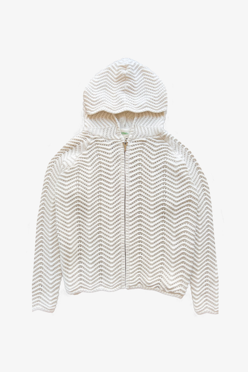 Chevron Stitch Zip Hoodie