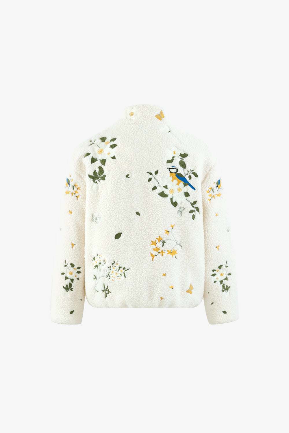 Botanical Embroidery Sherpa Fleece