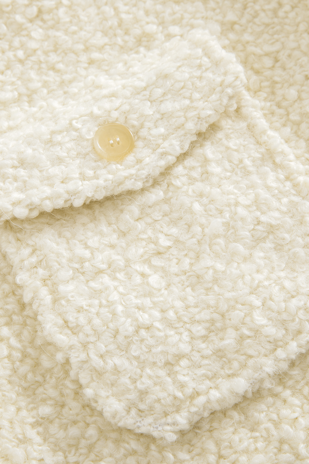Cream Sherpa Shirt Jacket