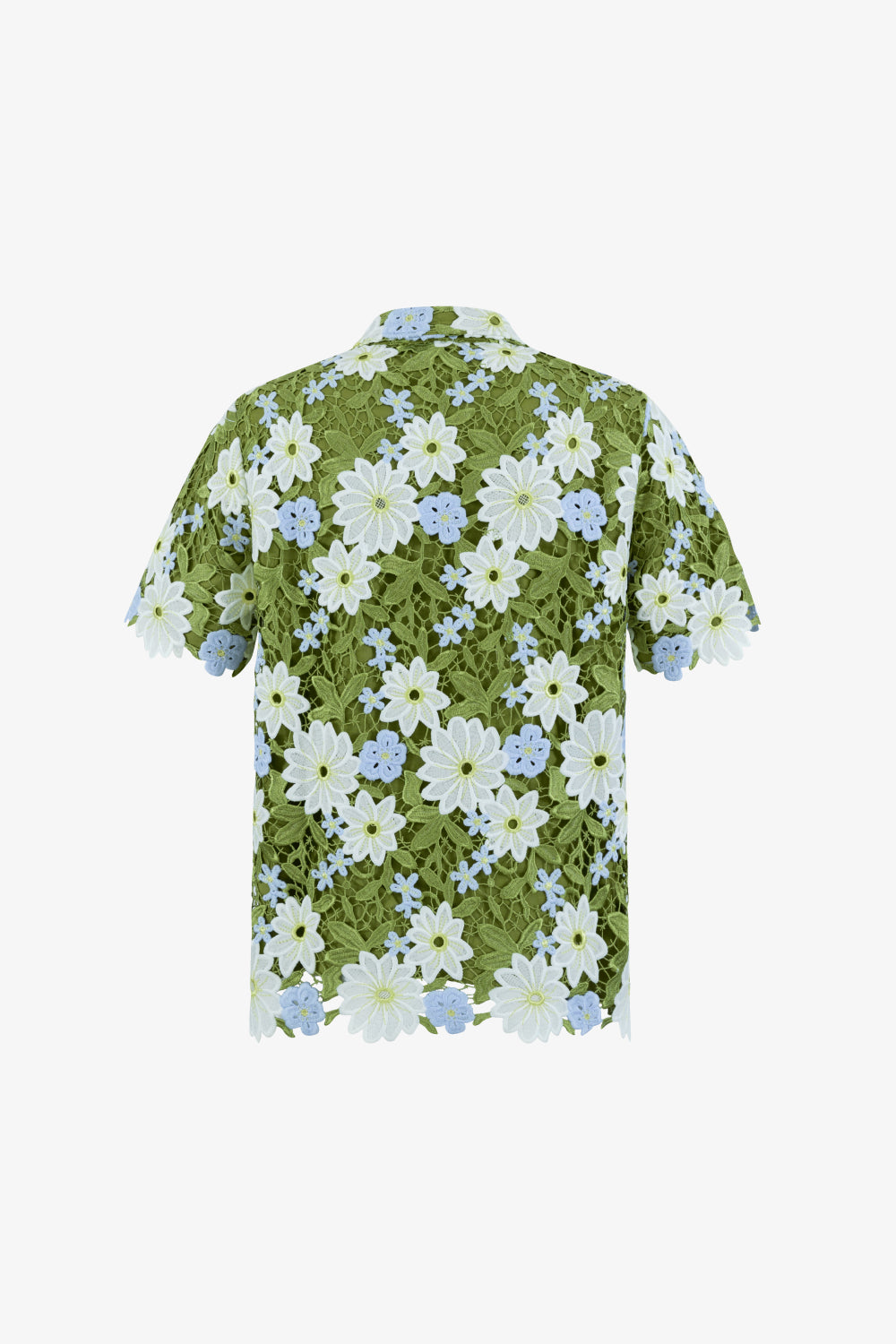 Guipure Embroidery Button-Up