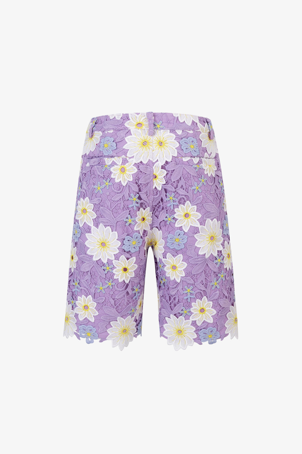 Lavender Guipure Shorts