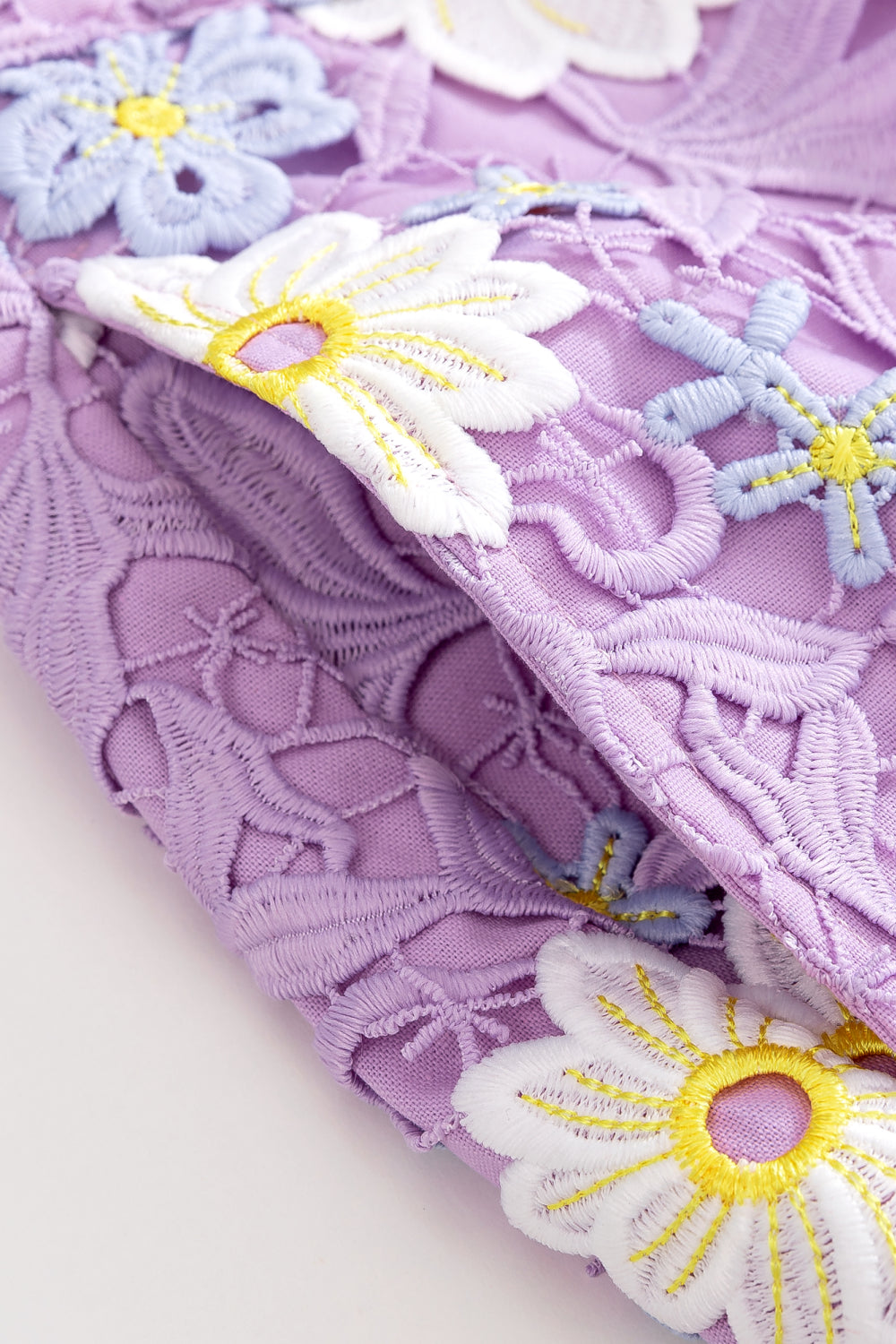 Lavender Guipure Shorts