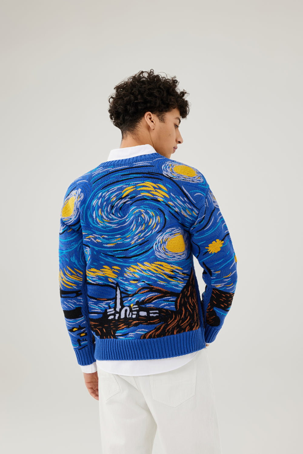Starry Night Embroidery Sweater