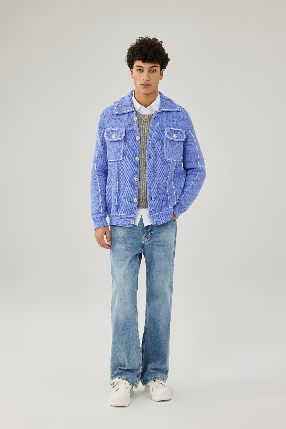 Hand Stitched Knit Jacket