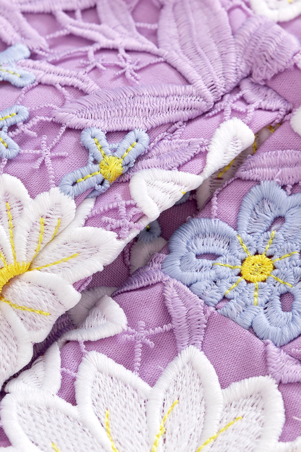 Lavender Guipure Shorts