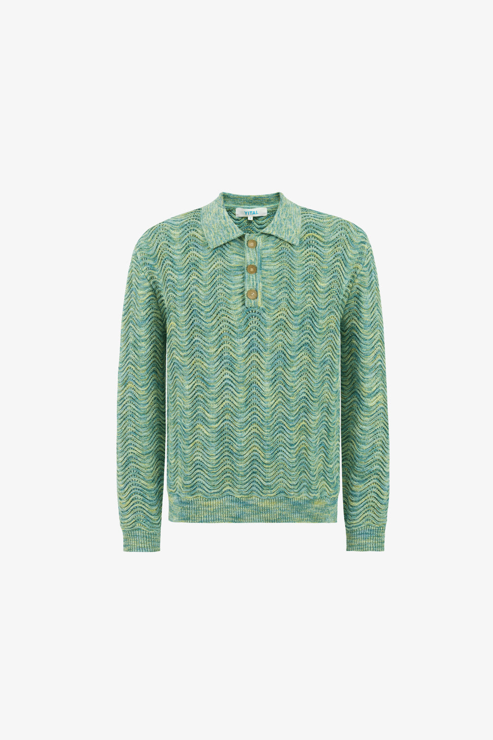 Mélange Shale Stitch Henley
