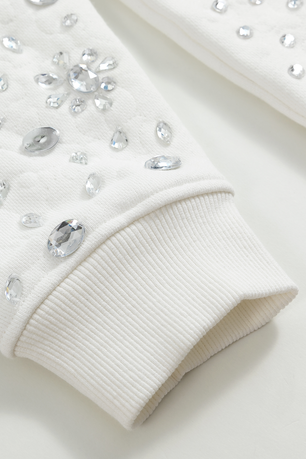 Rhinestone Applique Hoodie