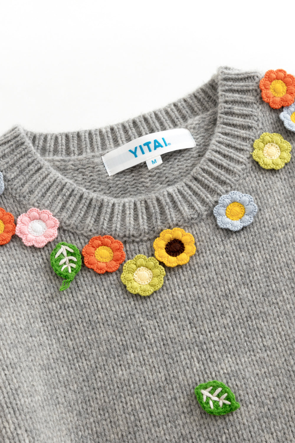 Crochet Appliqué Sweater