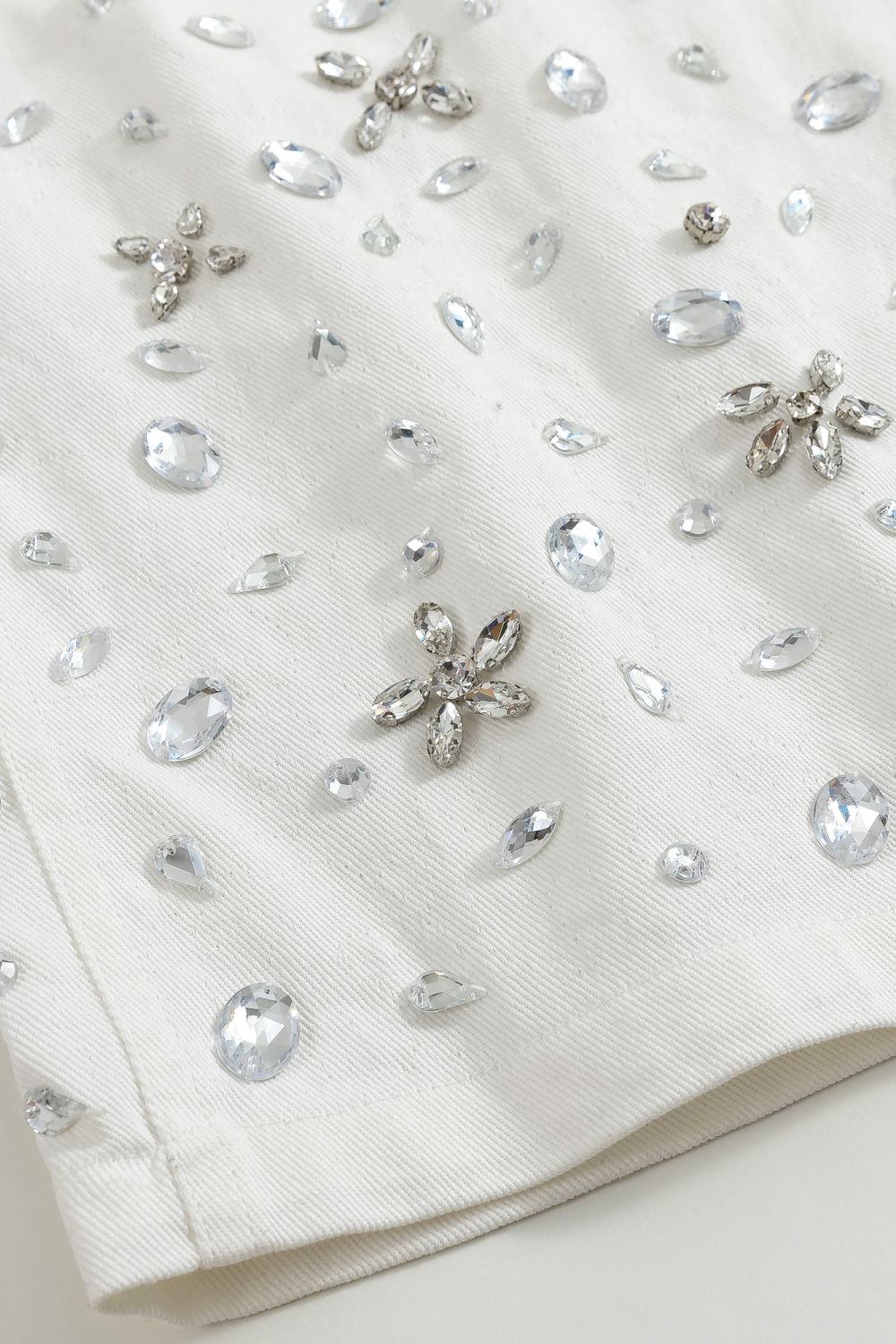 Rhinestone Applique Jeans