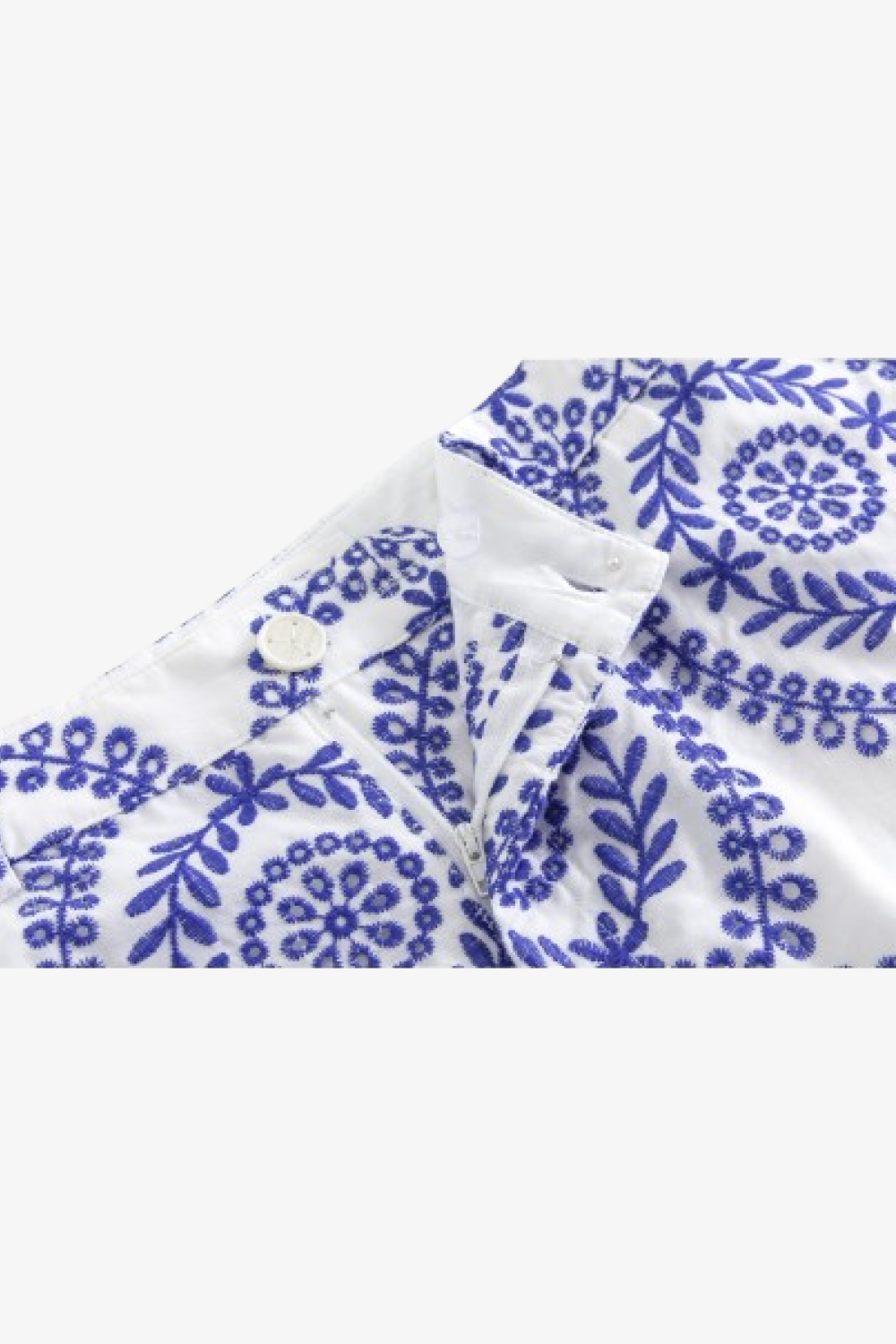 Fine China Embroidery Shorts