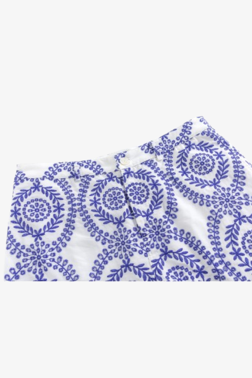 Fine China Embroidery Shorts