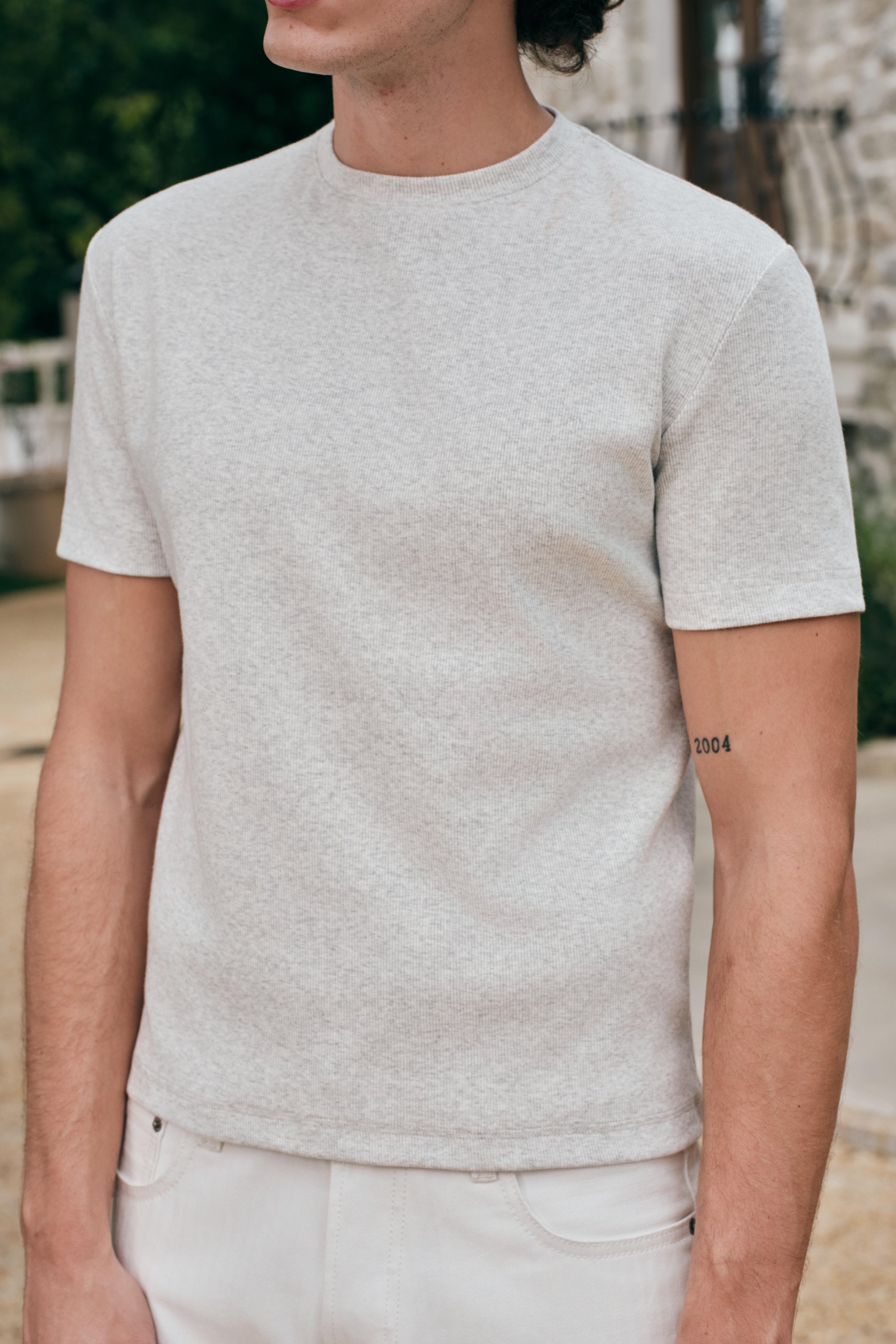 Rib Tee - Grey